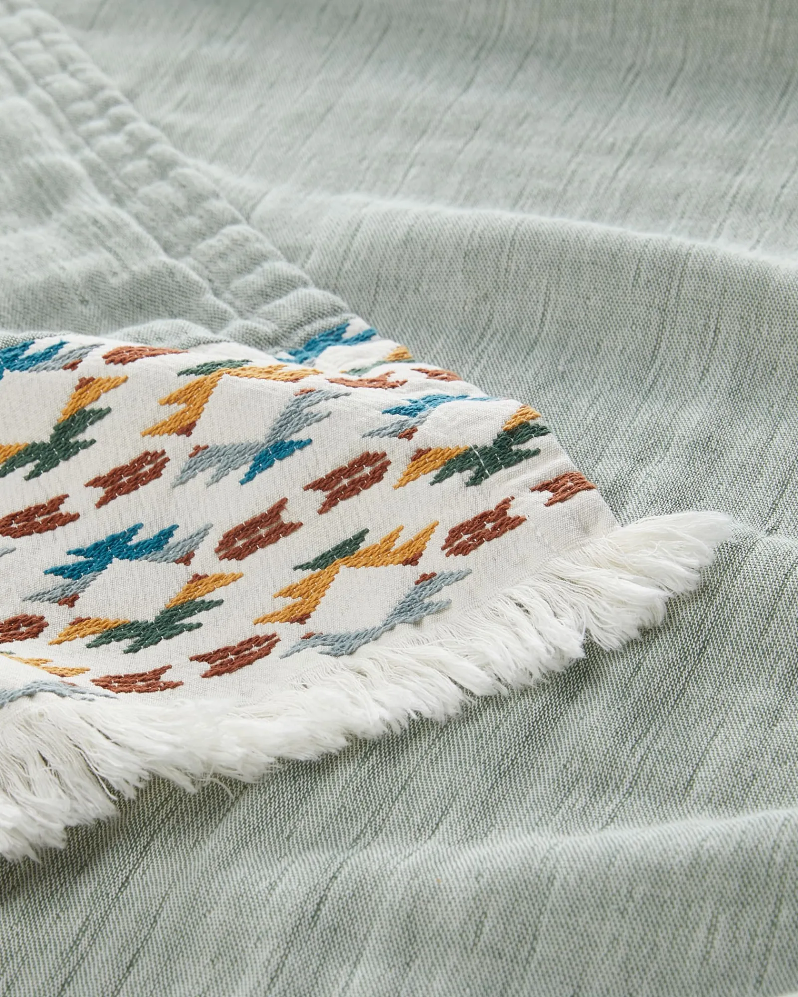Pendleton ORGANIC COTTON FRINGED THROW ONE SIZE Hot