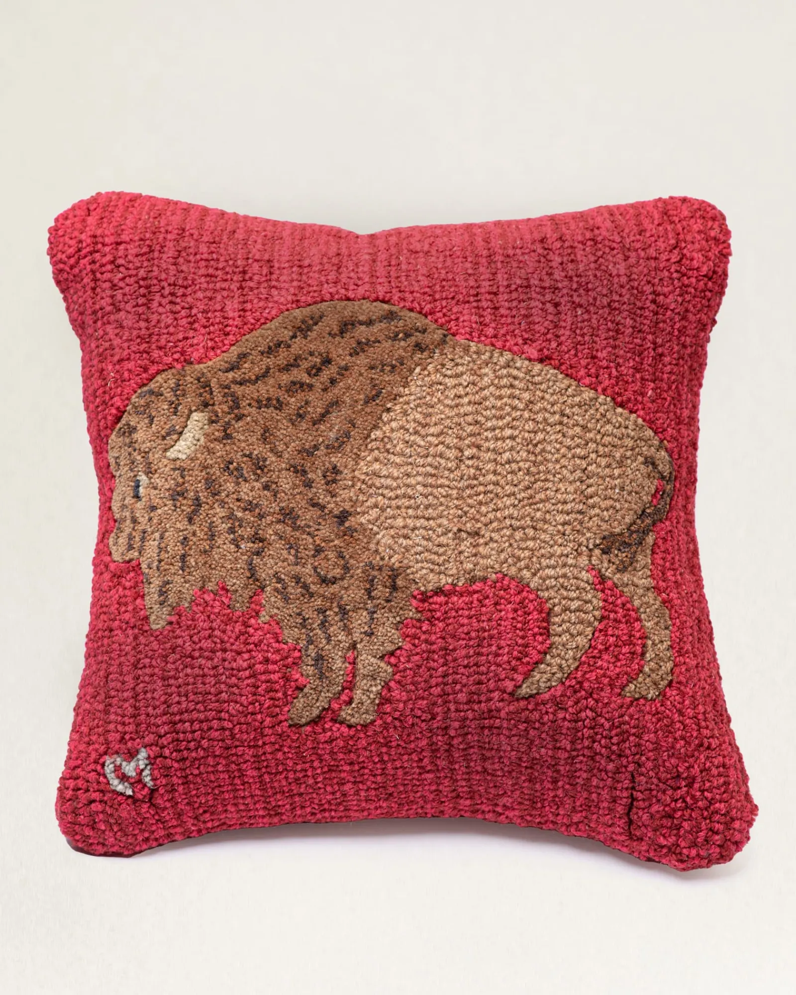 Pendleton PLUSH BUFFALO HOOKED SQUARE PILLOW ONE SIZE Hot