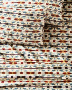 Pendleton PRAIRIE SPRINGS FLANNEL SHEET SET TAN MULTI Fashion