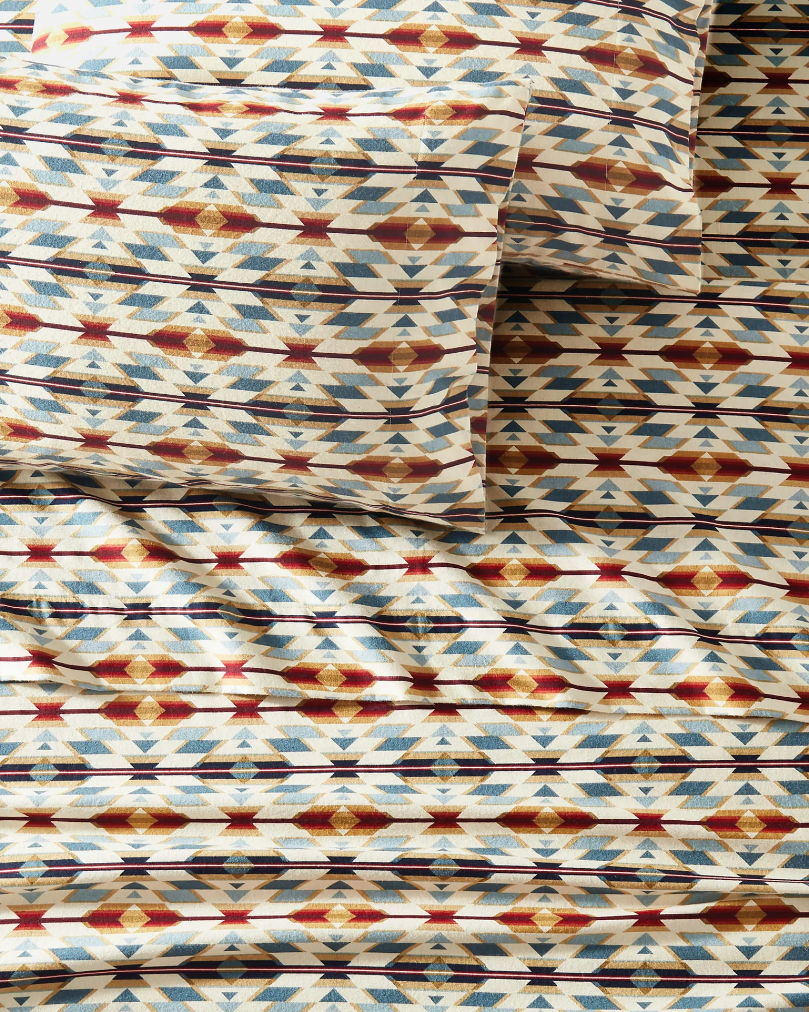 Pendleton PRAIRIE SPRINGS FLANNEL SHEET SET TAN MULTI Fashion