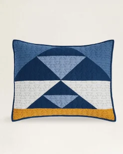 Pendleton TRAPPER PEAK PIECED QUILT SET BLUE/GOLD Outlet