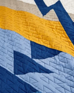 Pendleton TRAPPER PEAK PIECED QUILT SET BLUE/GOLD Outlet