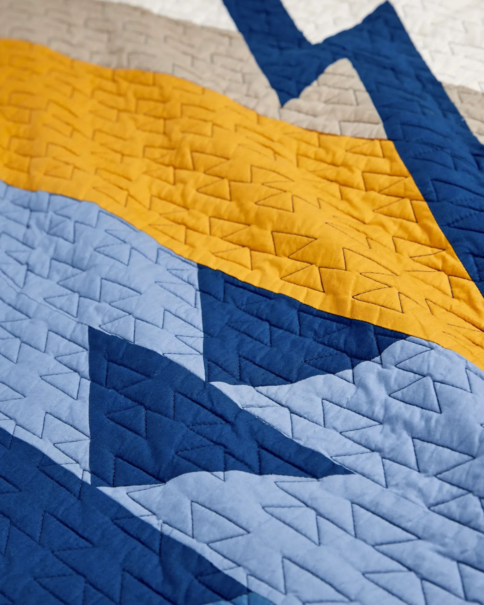 Pendleton TRAPPER PEAK PIECED QUILT SET BLUE/GOLD Outlet