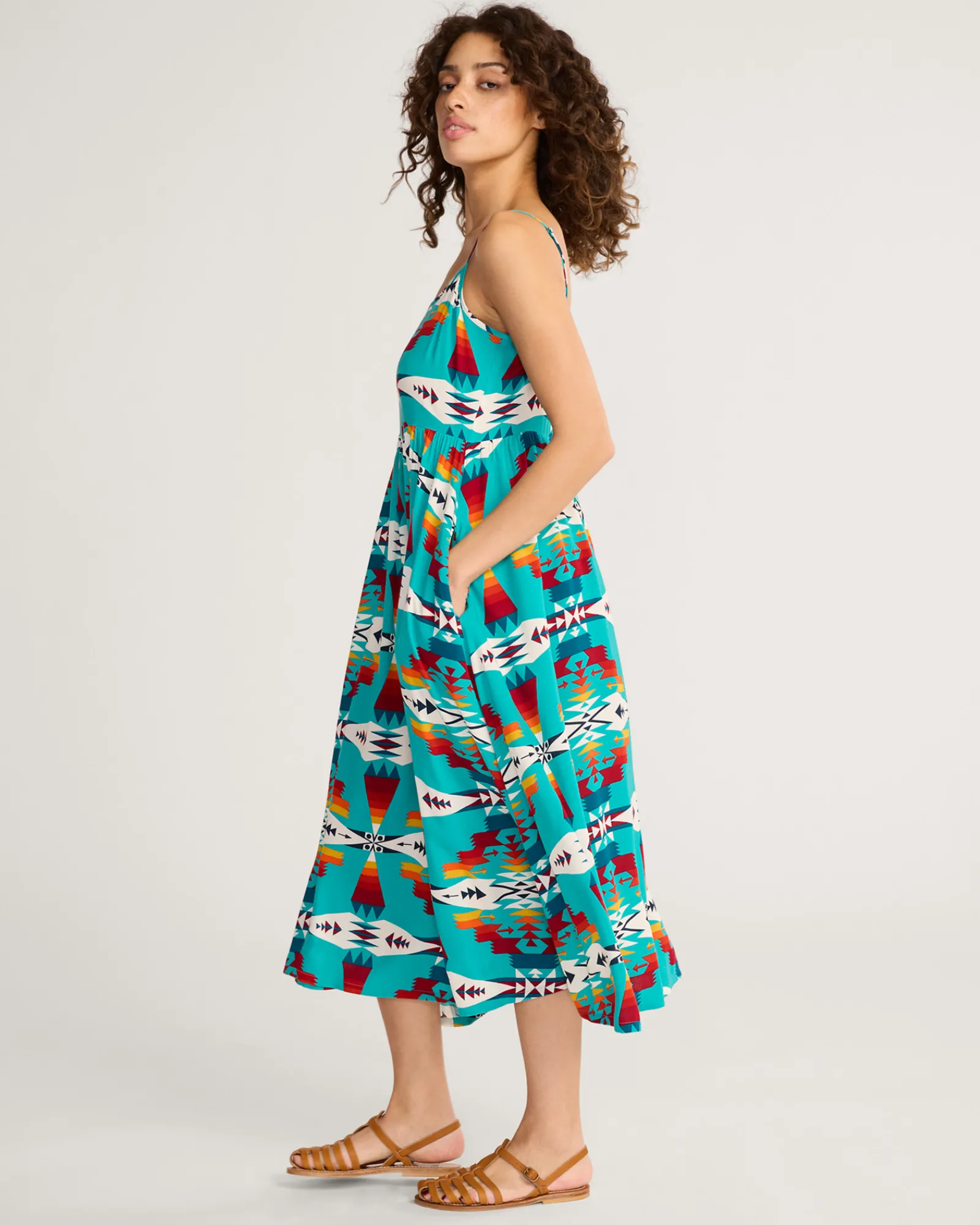 Pendleton TUCSON STRAPPY MAXI DRESS TURQUOISE Discount