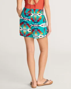 Pendleton TUCSON WOMEN'S TIE-FRONT SHORTS TURQUOISE Clearance
