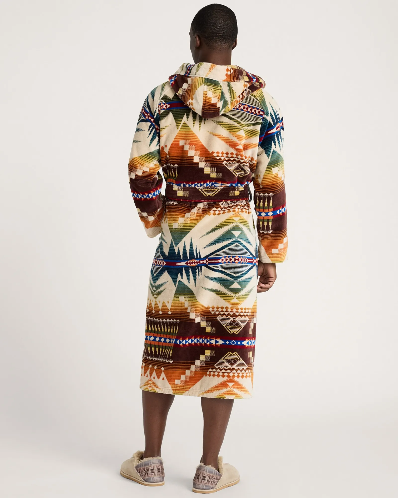 Pendleton UNISEX MYSTIC LAKE COTTON TERRY VELOUR BATHROBE MULTI Outlet