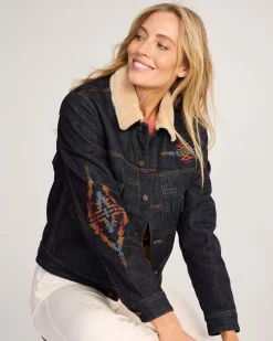 Pendleton UNISEX UK EMBROIDERED DENIM JACKET INDIGO Sale