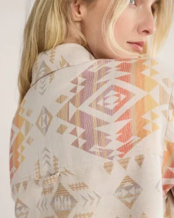 Pendleton WOMEN'S ARCADIA FLANNEL POPOVER SHIRT TAN AGATE BEACH Best