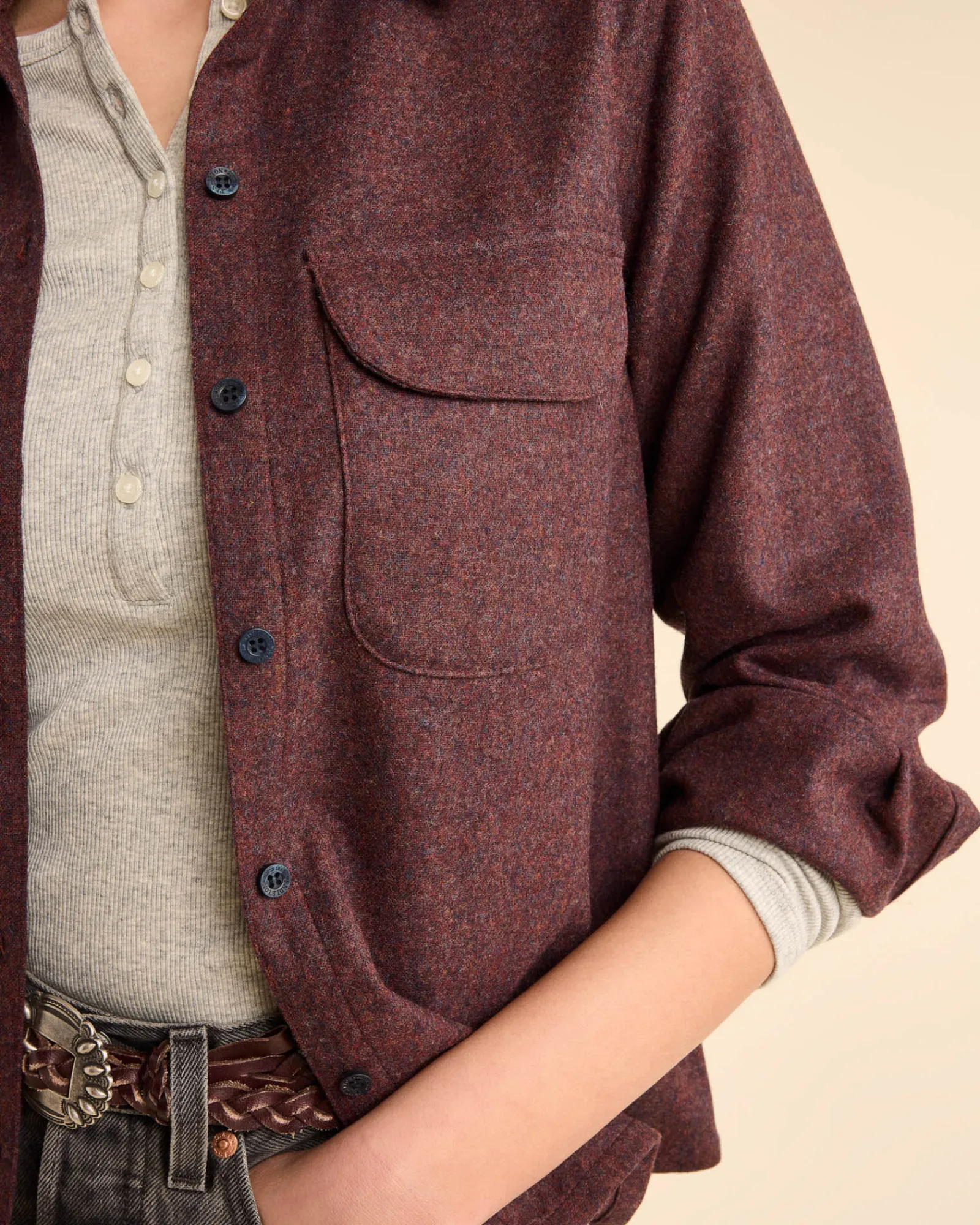 Pendleton WOMEN'S BOARD SHIRT BURGUNDY/NAVY MIX Sale