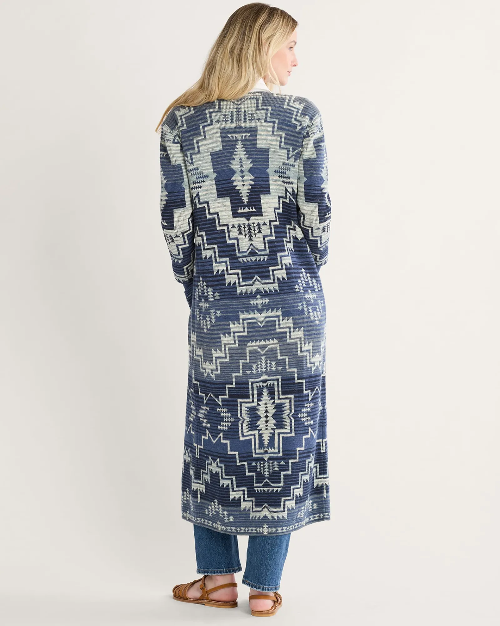 Pendleton WOMEN'S COTTON DUSTER CARDIGAN INDIGO MULTI Online
