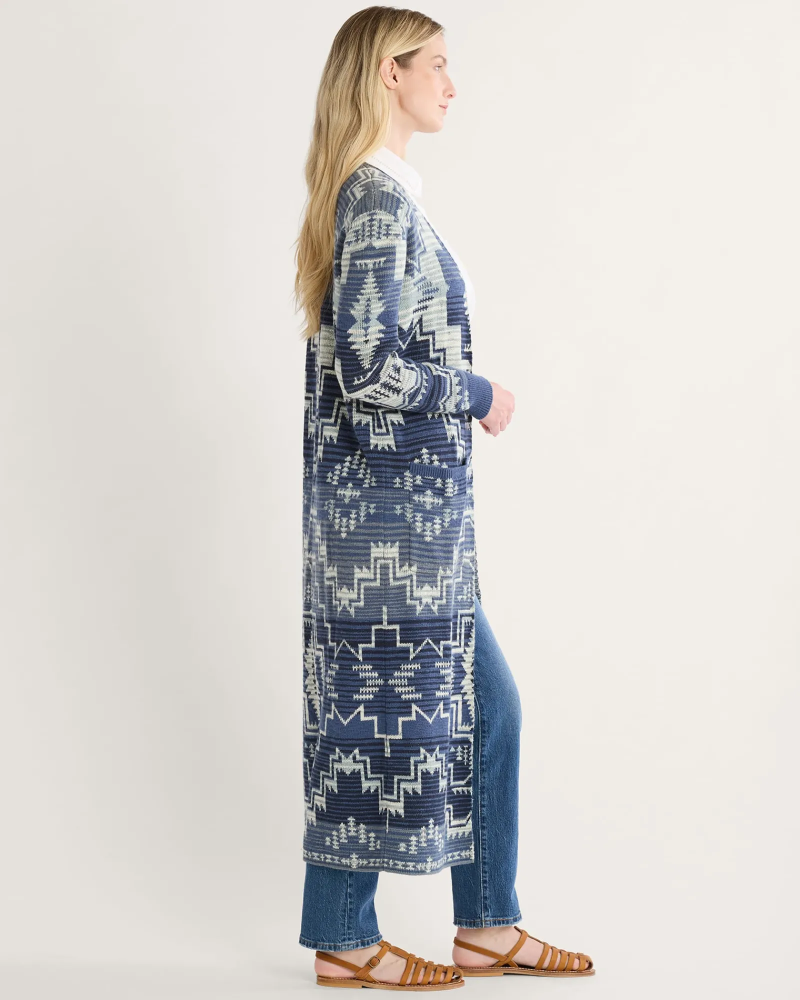 Pendleton WOMEN'S COTTON DUSTER CARDIGAN INDIGO MULTI Online