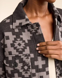 Pendleton WOMEN'S DOUBLESOFT SHIRT JACKET CHARCOAL TOSSED CROSS Best