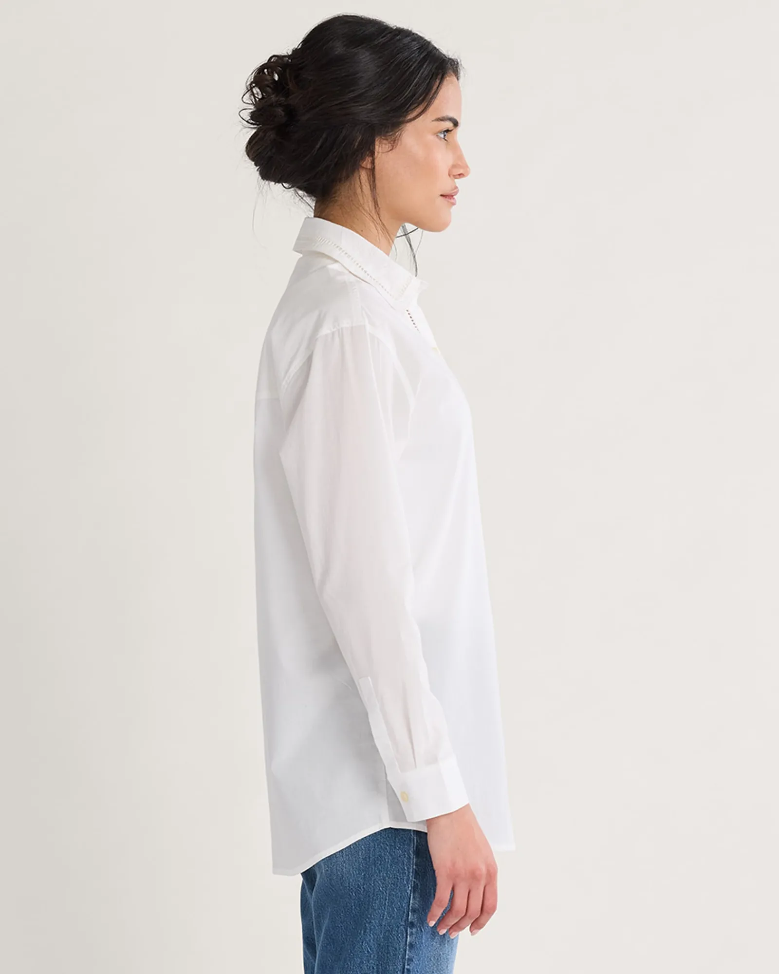 Pendleton WOMEN'S EVERLY POPLIN SHIRT WHITE New