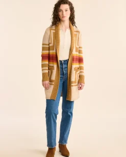Pendleton WOMEN'S HARDING OPEN CARDIGAN SANDSHELL MULTI Clearance