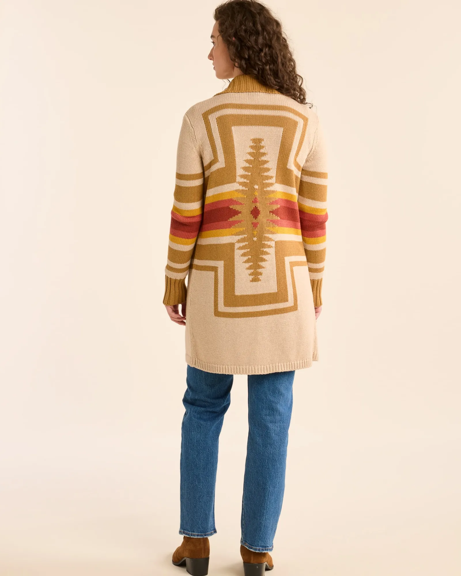 Pendleton WOMEN'S HARDING OPEN CARDIGAN SANDSHELL MULTI Clearance