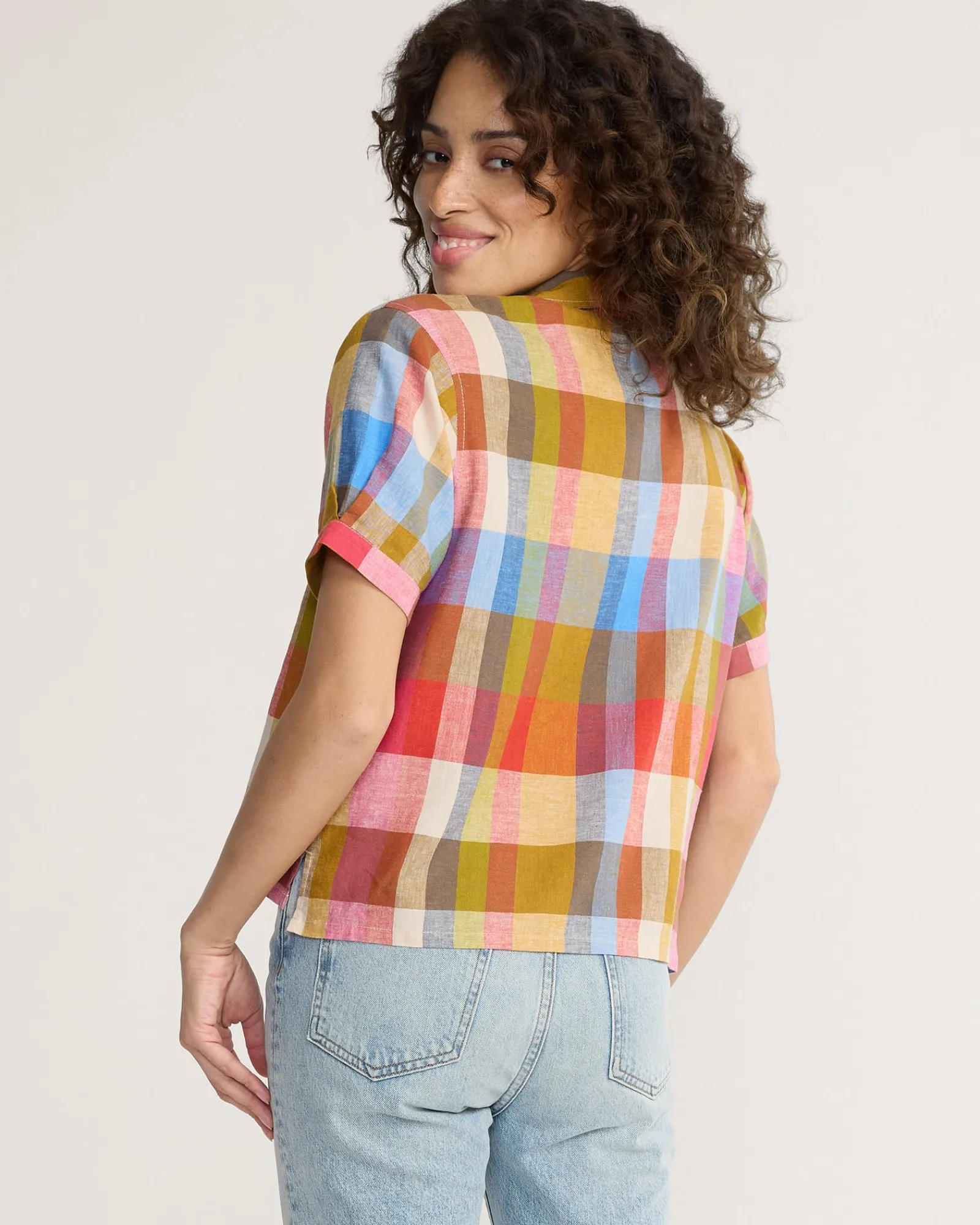 Pendleton WOMEN'S HARLOW LINEN SHIRT PLAID MULTI Best