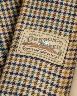 Pendleton WOMEN'S HUDSON LONG WOOL COAT TAN/BROWN CHECK Outlet