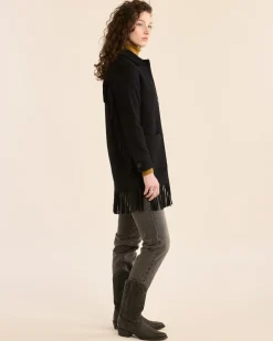 Pendleton WOMEN'S JOLENE WOOL FRINGED JACKET BLACK Best