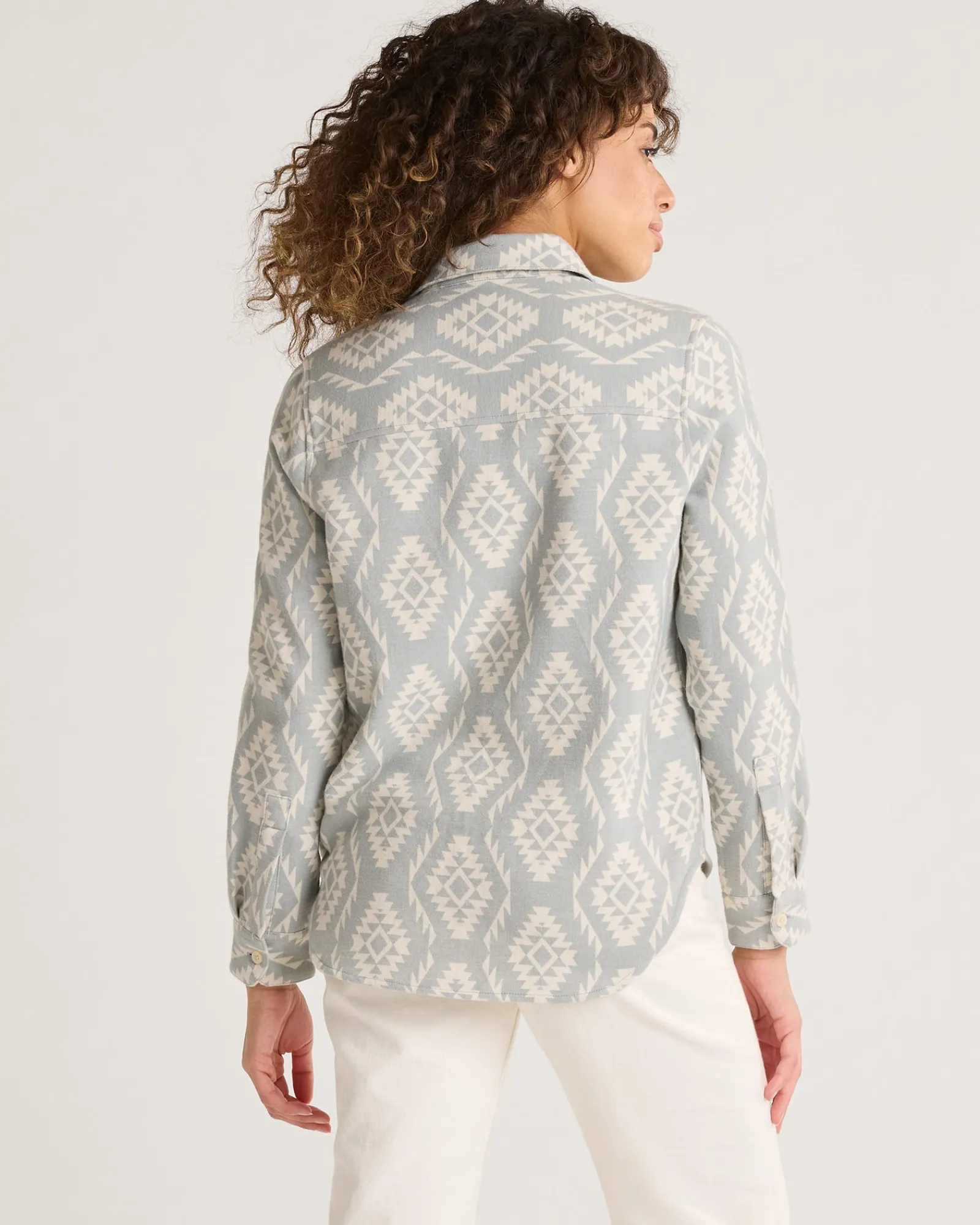 Pendleton WOMEN'S LONG BEACH DOUBLESOFT SHIRT MISTY BLUE Clearance