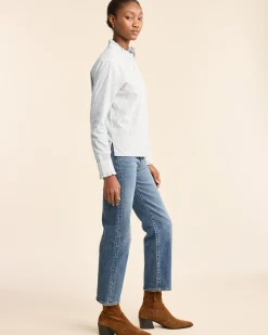 Pendleton WOMEN'S LONG-SLEEVE ELOISE SHIRT VINTAGE INDIGO/WHITE Hot