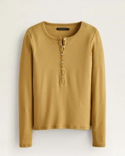 Pendleton WOMEN'S LONG-SLEEVE PIMA COTTON HENLEY ANTIQUE GOLD Discount