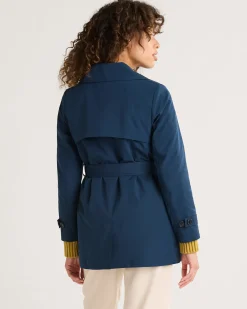 Pendleton WOMEN'S MARLENE CLASSIC SHORT TRENCH COAT BLUE CLOUD Clearance