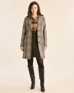Pendleton WOMEN'S PLAID LOMBARD WOOL WALKER COAT GREY PLAID Best