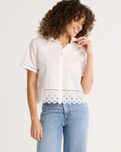 Pendleton WOMEN'S POPLIN EYELET SHIRT WHITE Online