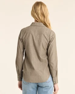 Pendleton WOMEN'S PRINTED CORDUROY GAMBLER SHIRT SAGE GREEN Best