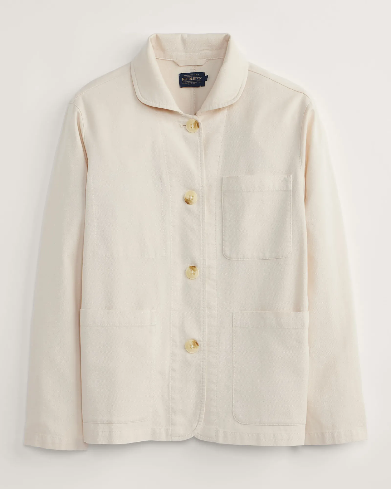 Pendleton WOMEN'S UTILITY COTTON/LINEN CHORE JACKET BONE Outlet