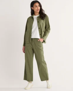 Pendleton WOMEN'S UTILITY COTTON/LINEN PANTS KHAKI GREEN Online