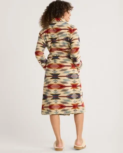 Pendleton WOMEN'S WYETH TRAIL COTTON TERRY VELOUR BATHROBE OATMEAL Best